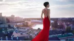 Red-skirt-girl-fashion-roof-back-view 1600x900