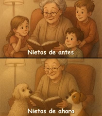 nietos antes ahora